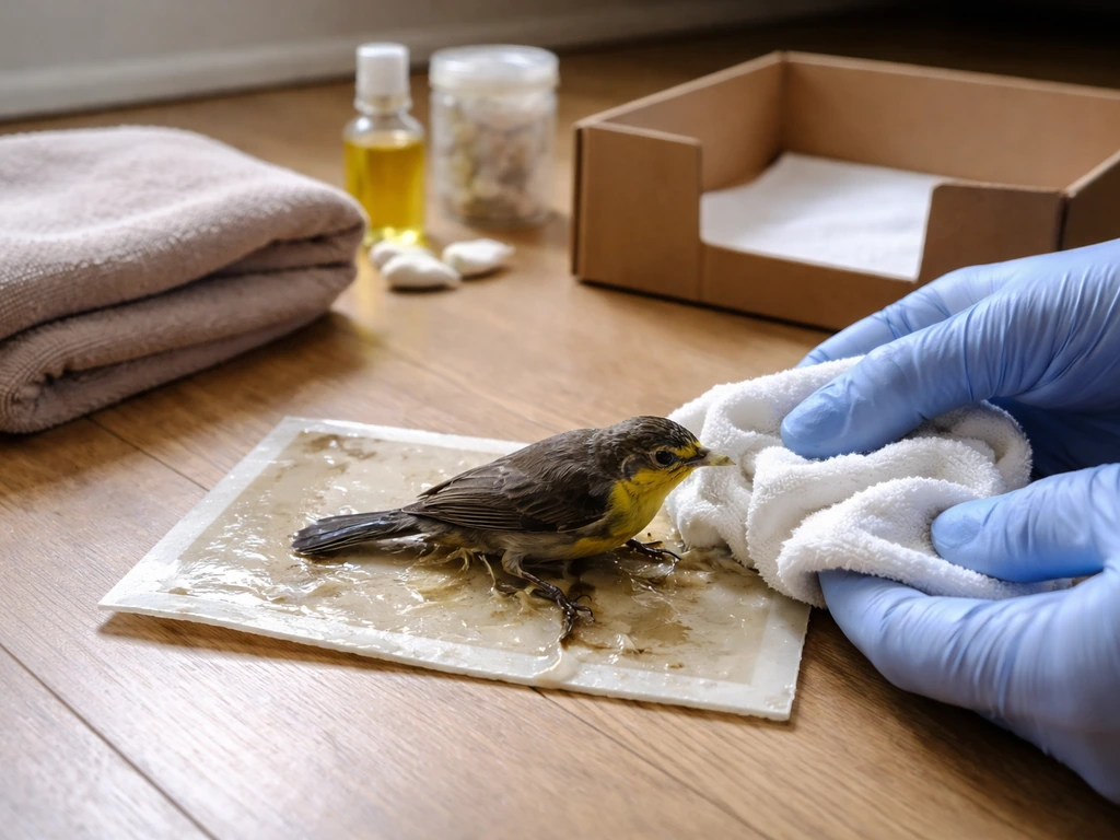 Bird Stuck in Glue Trap: Emergency Rescue and First Aid